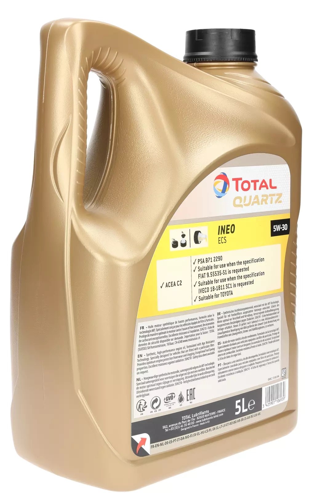 Моторное масло Total Quartz INEO ECS 5W-30, 5 л