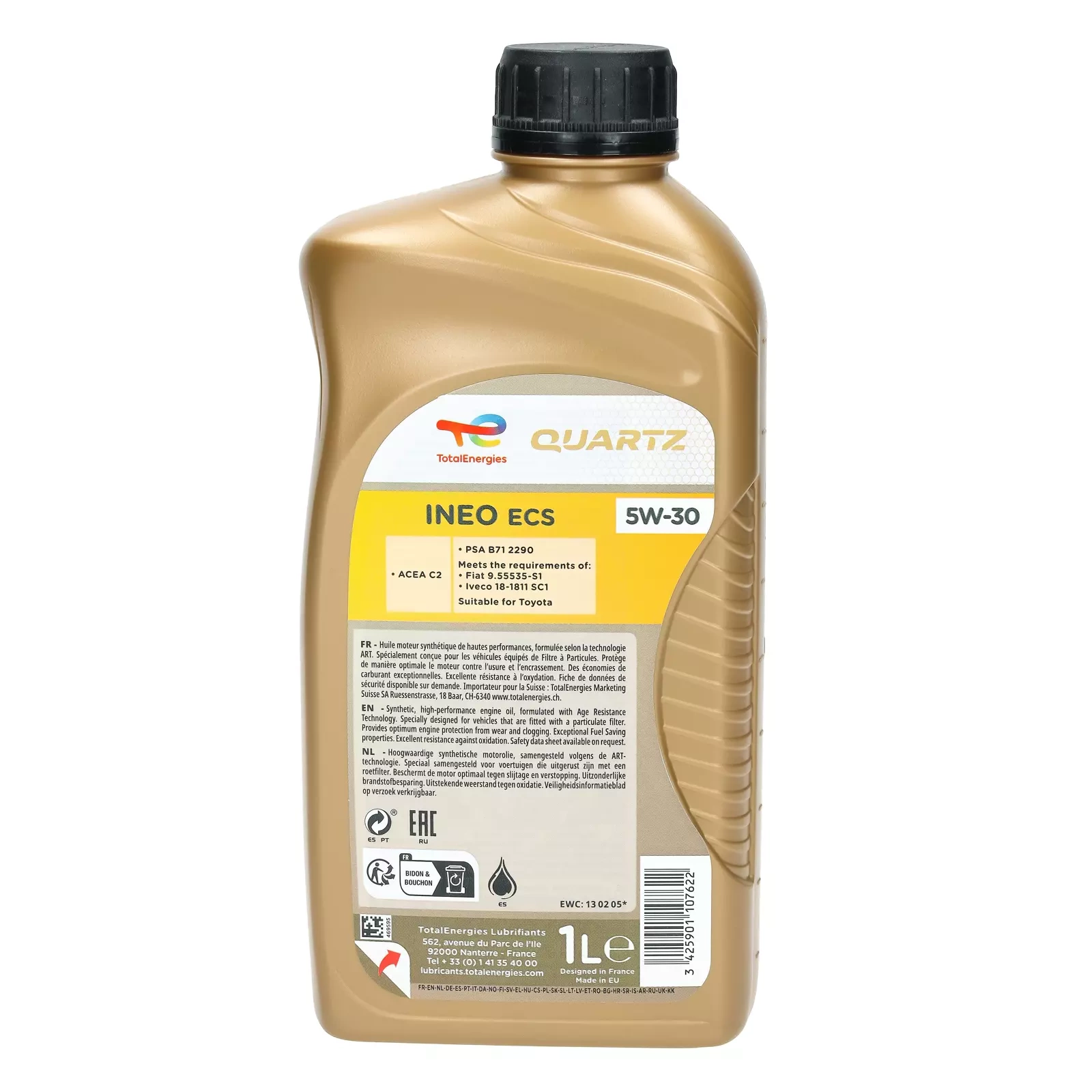 Моторное масло Total Quartz INEO ECS 5W - 30, 1 л