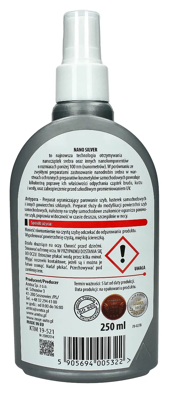 Жидкость для защиты от запотевания стекол my auto нано Антипар 250 мл