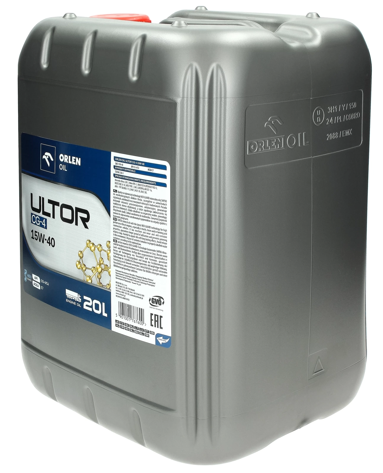 Моторное масло PLATINUM ULTOR CG-4 15W-40, 20 л