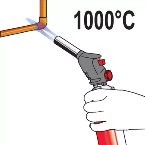 Газовая горелка для пайки 360 с пьезоподжигом (YT-36710)