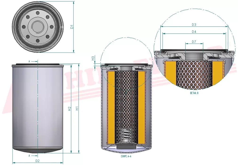 Фильтр моторного масла HIFI FILTER SO 6103