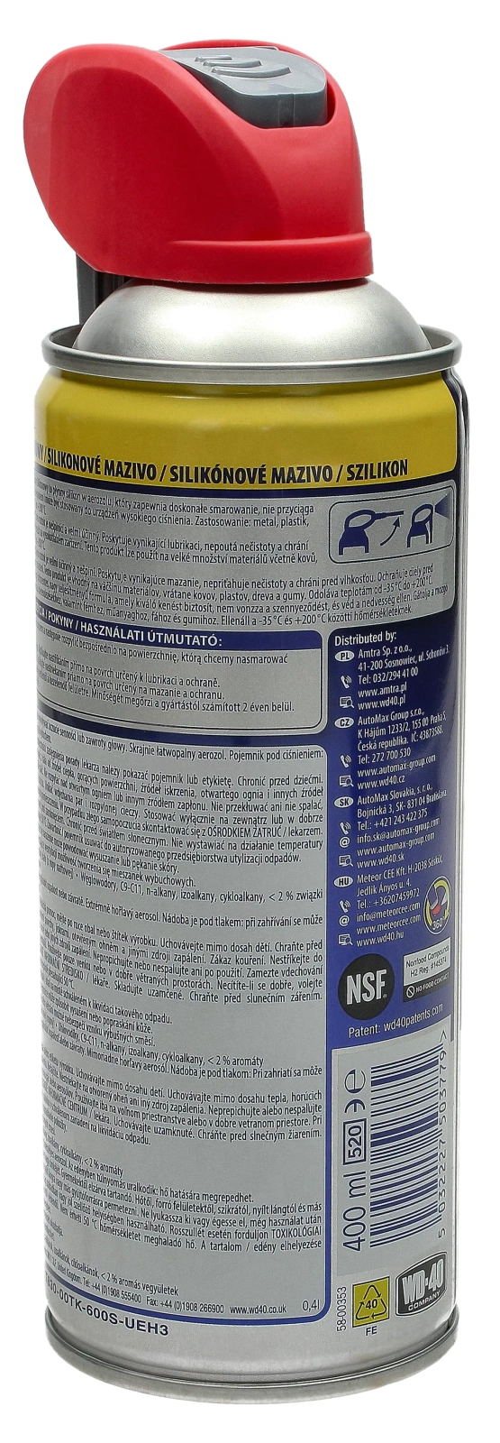 Специальная силиконовая смазка WD-40, 400 мл