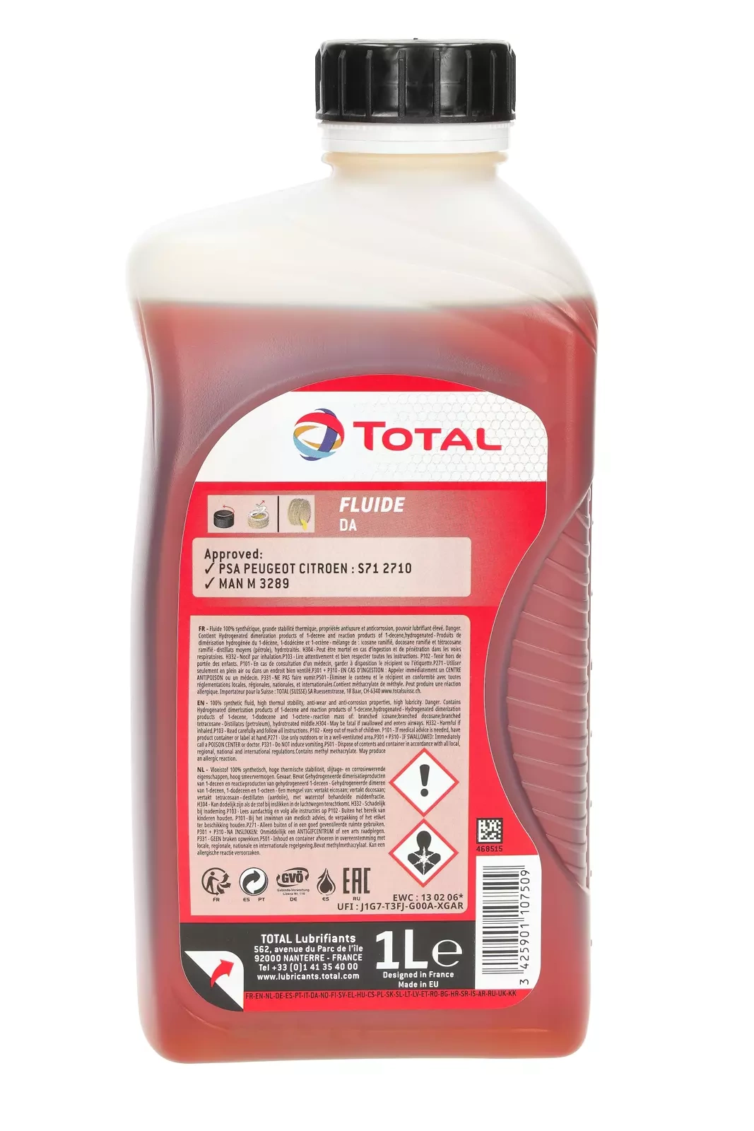 Жидкость для гидроусилителя руля Total Fluide DA, 1 л