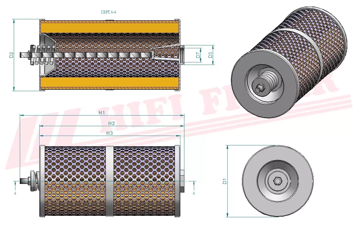 Гидравлический масляный фильтр HIFI FILTER SH 60304