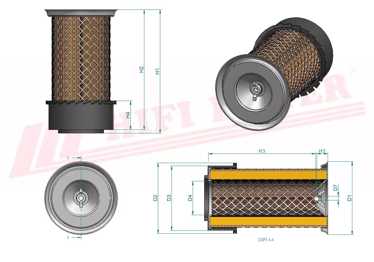 Воздушный фильтр HIFI-фильтр SA 17473 к