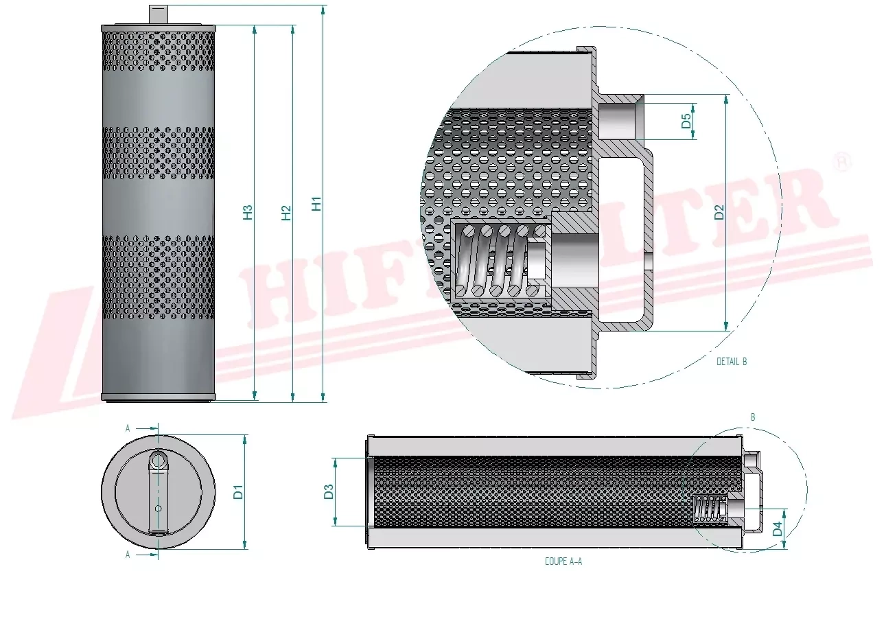 Гидравлический масляный фильтр HIFI FILTER SH 60150