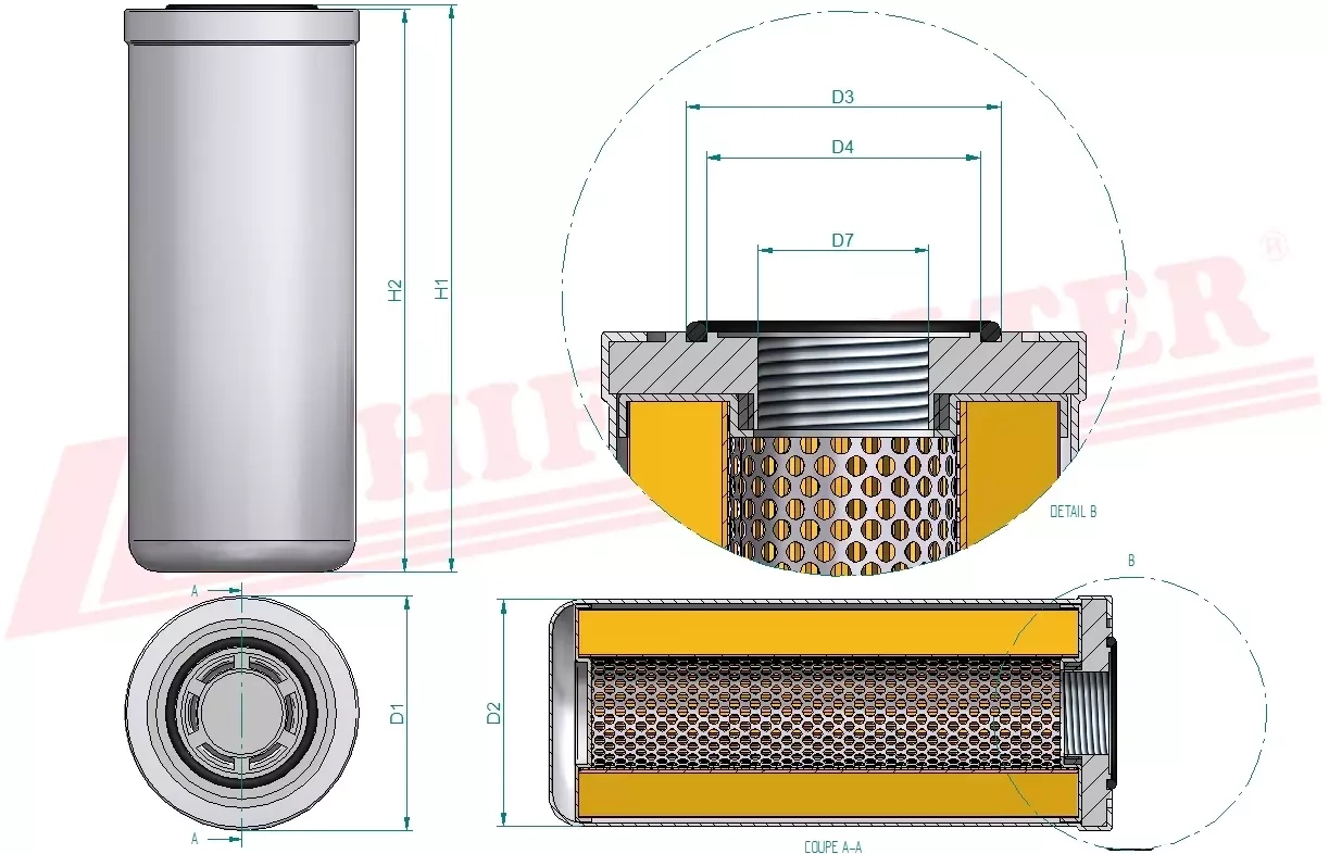 Гидравлический масляный фильтр HIFI FILTER SH 66659
