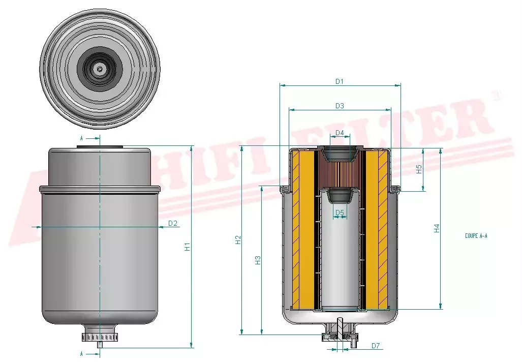 Топливный фильтр HIFI FILTER SN 70117