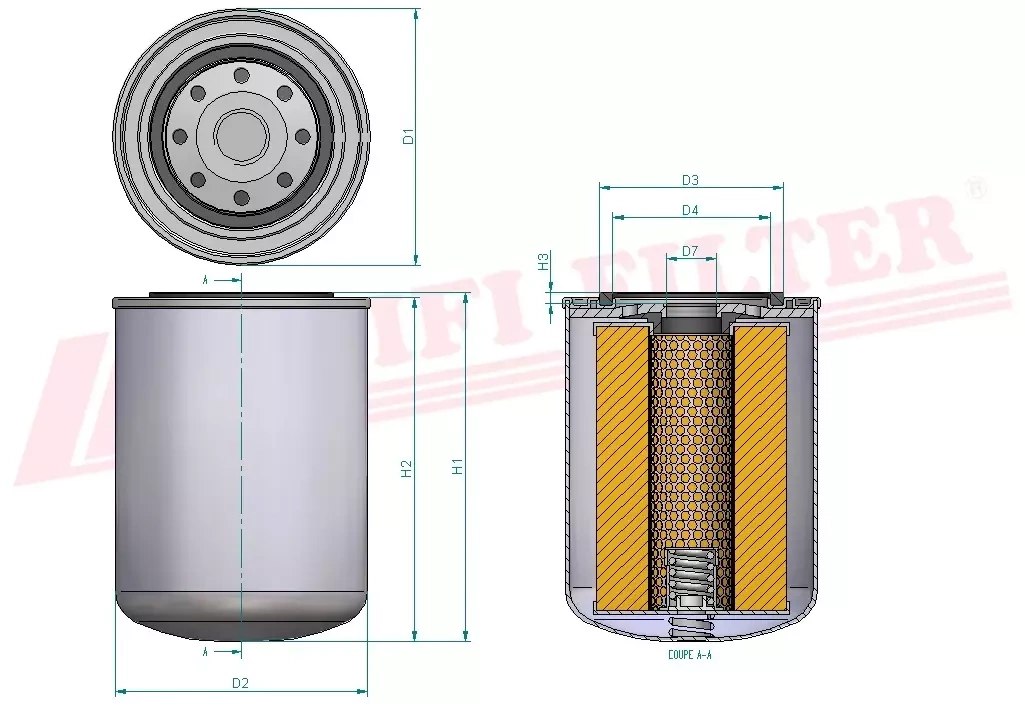 Фильтр моторного масла HIFI FILTER SO 6001