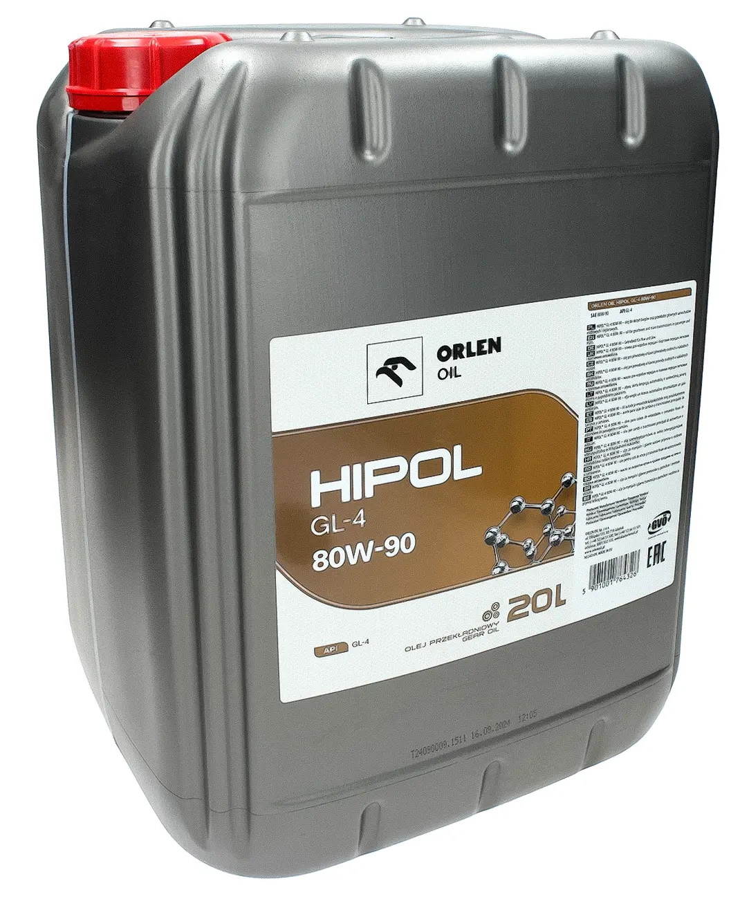 Трансмиссионное масло Orlen HIPOL GL-4 80W-90, 20 л