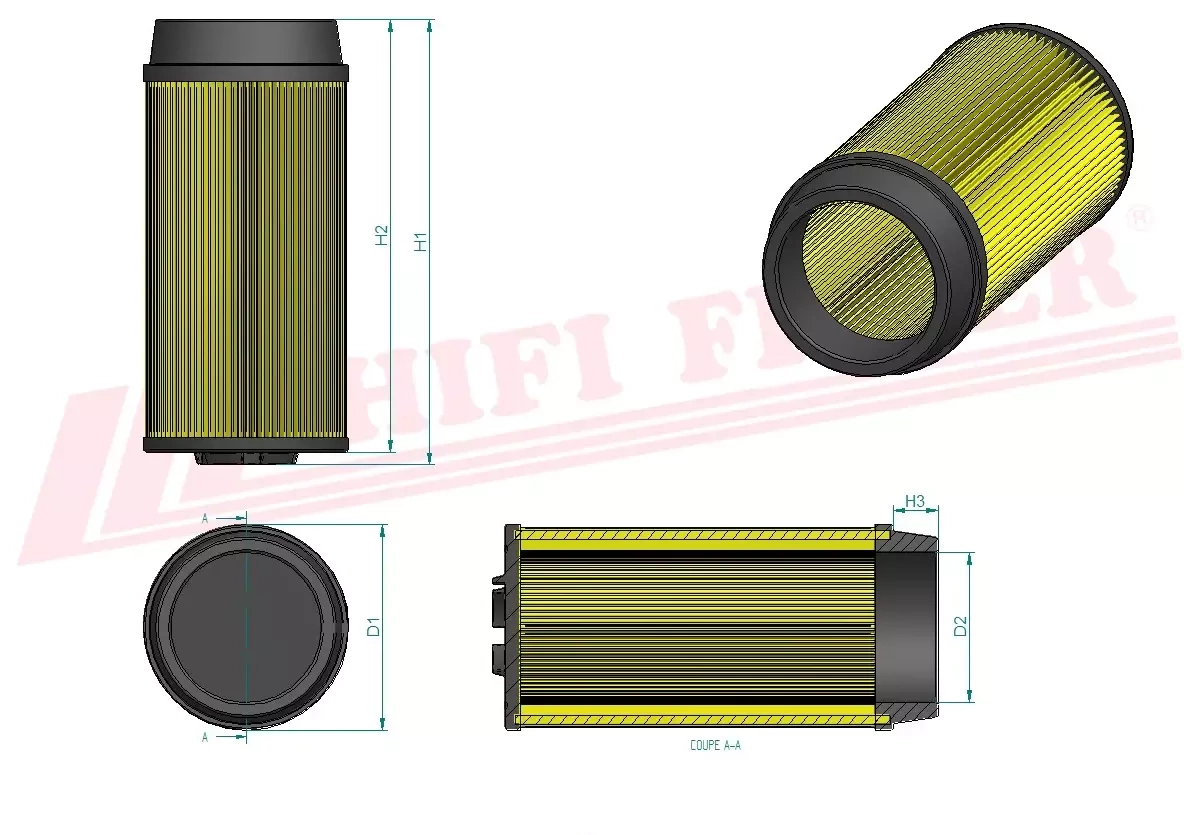 Воздушный фильтр HIFI FILTER SA 17088