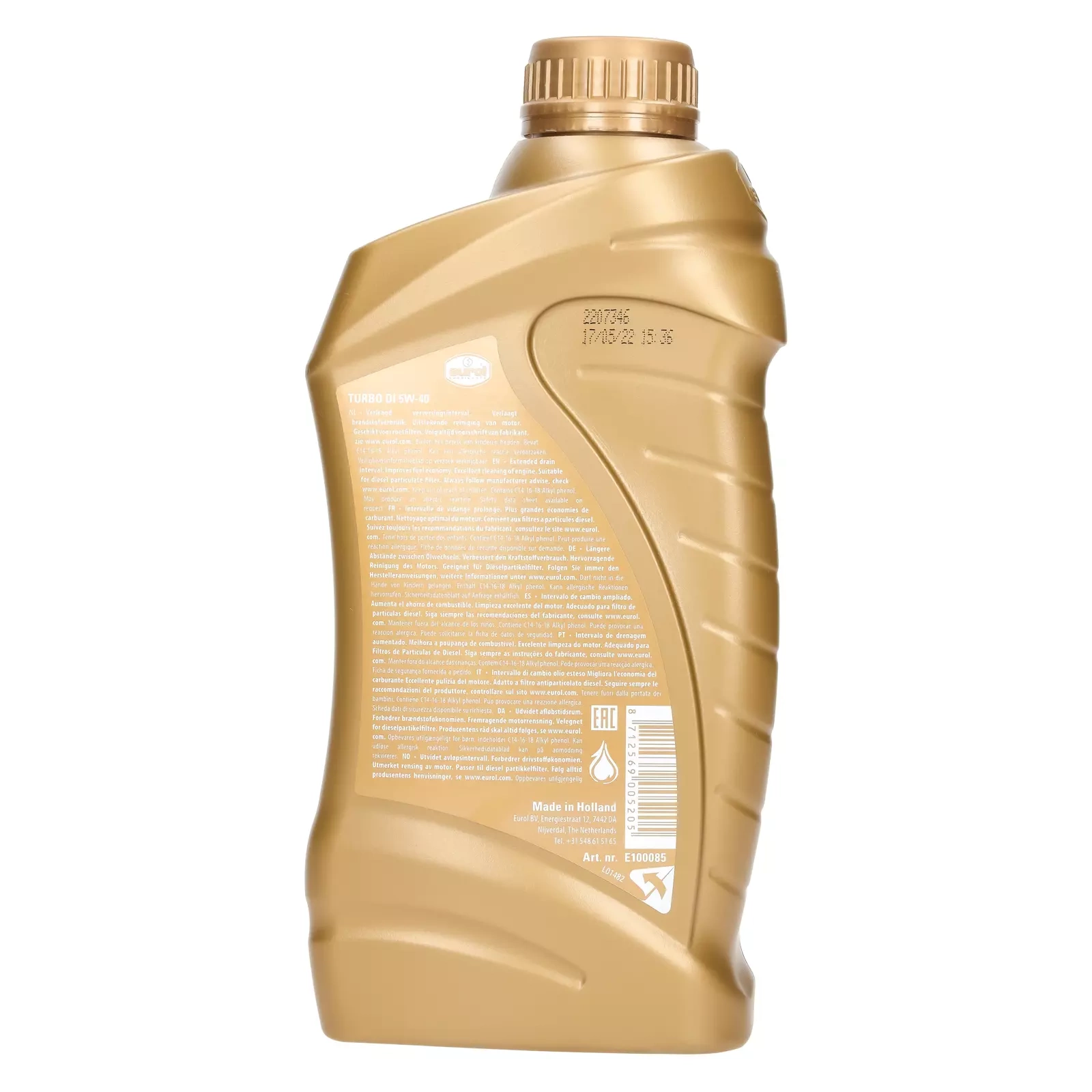 Моторное масло Eurol Turbo DI 5W-40, 1 л