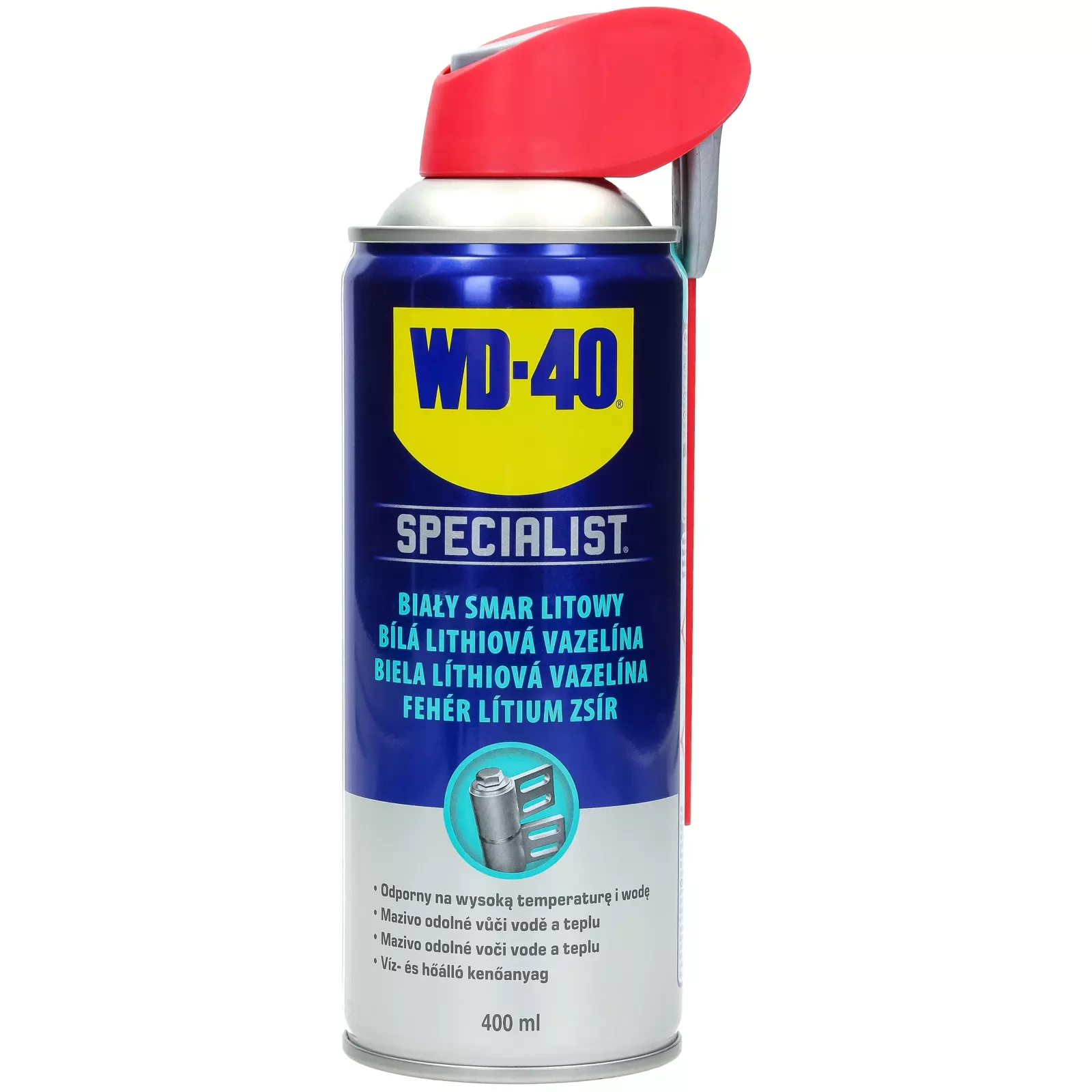 Специальная белая литиевая смазка WD - 40, 400 мл