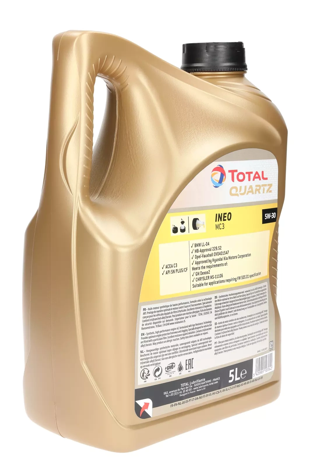 Моторное масло Total Quartz Ineo MC3 5W-30, 5 л