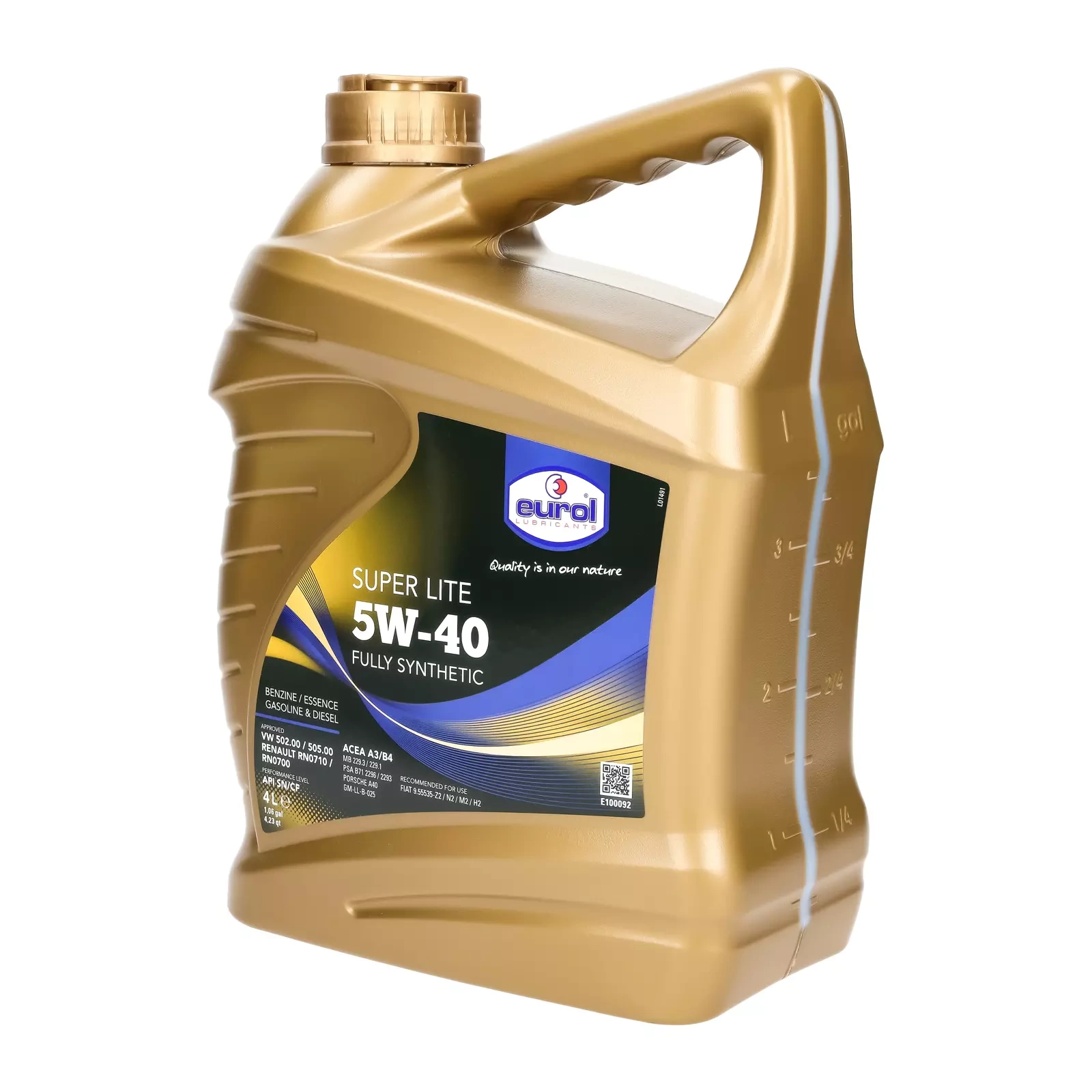 Моторное масло Eurol Super Lite 5W-40, 4 л