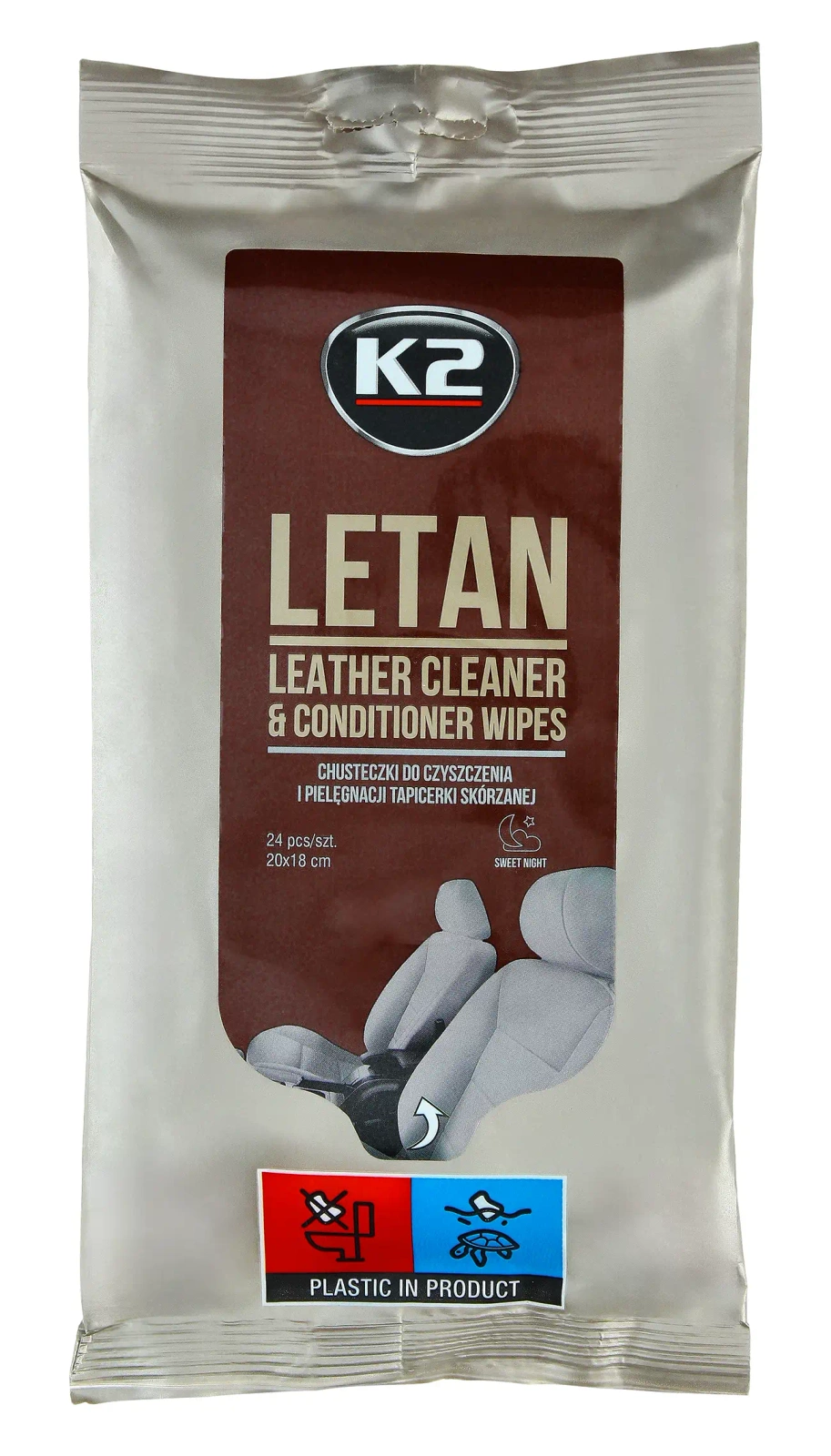 Салфетки для кожи K2 LETAN WIPES, 24 шт.