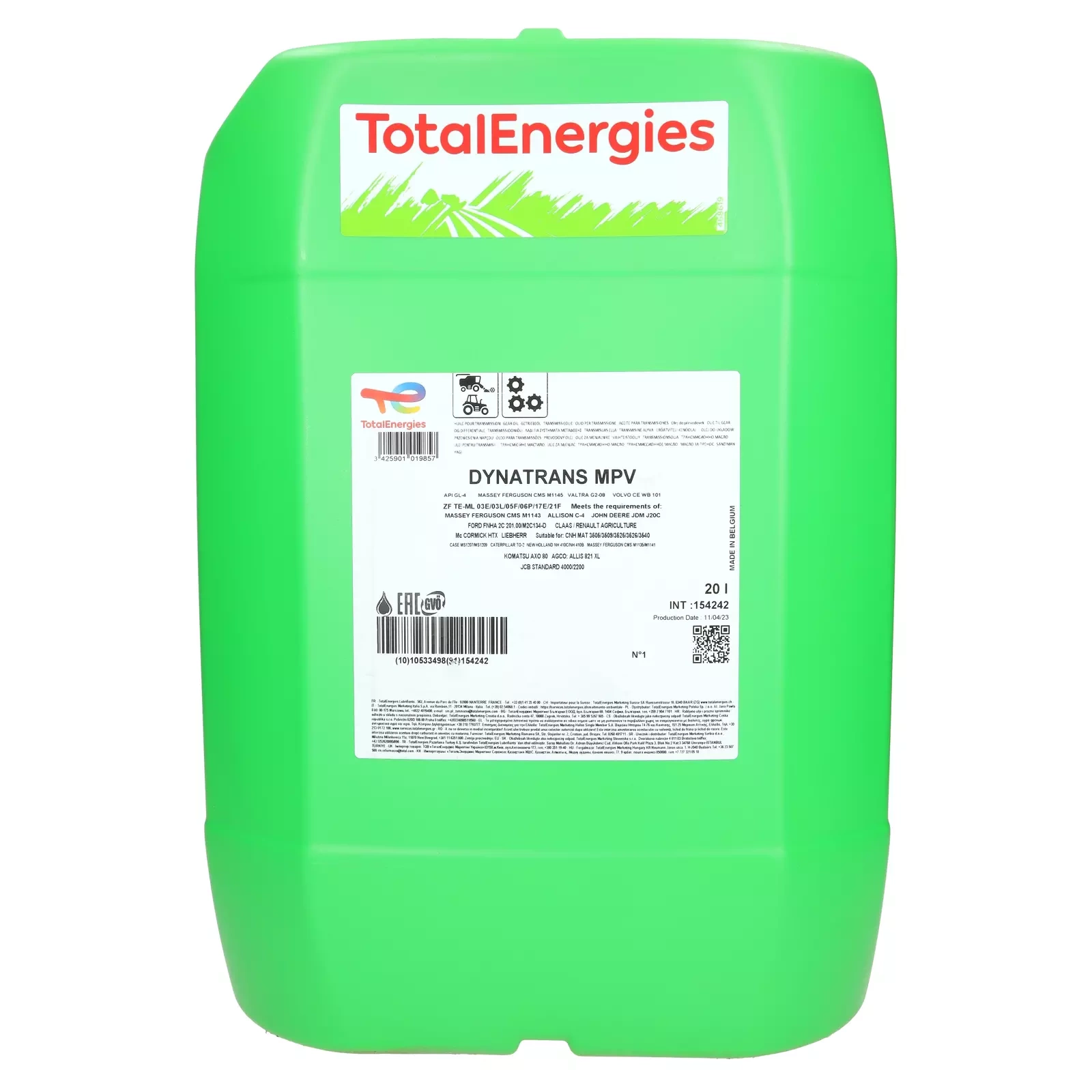 Трансмиссионное масло Total DYNATRANS MPV 20 л