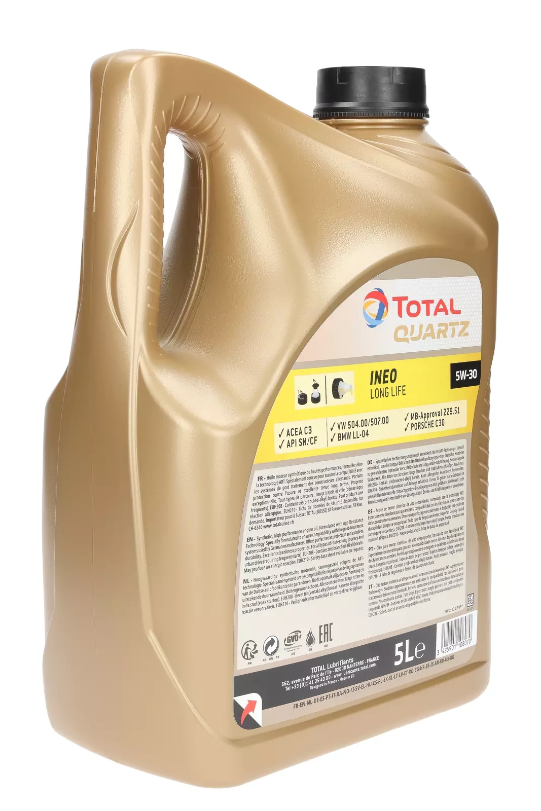 Моторное масло Total Quartz Ineo Long Life 5W-30, 5 л