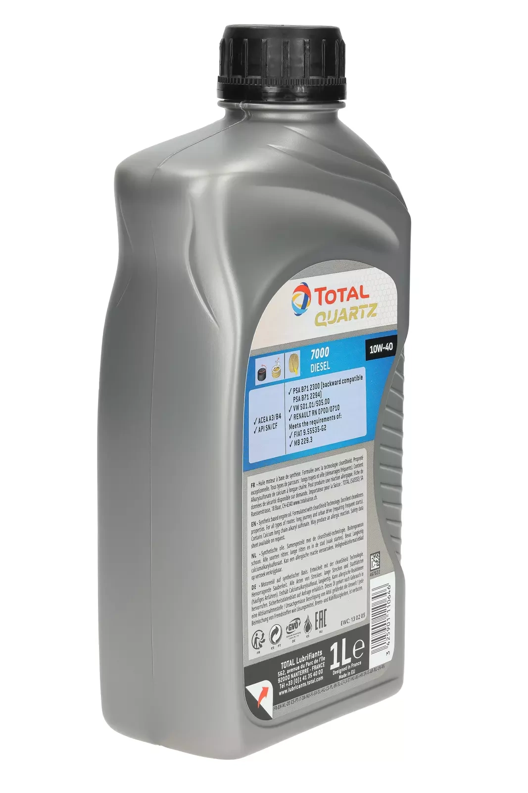 Моторное масло Total Quartz 7000 Diesel 10W-40, 1 л