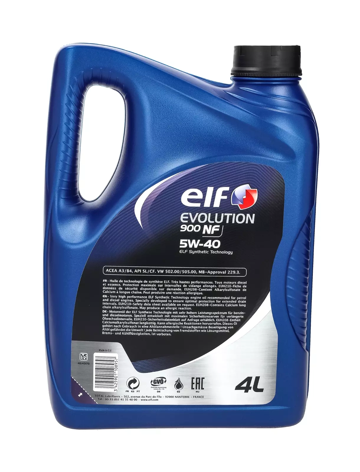Моторное масло Elf Evolution 900 NF 5W-40 4 л