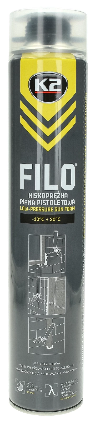 Монтажная пена для пистолета низкого давления K2 FILO, 750 мл