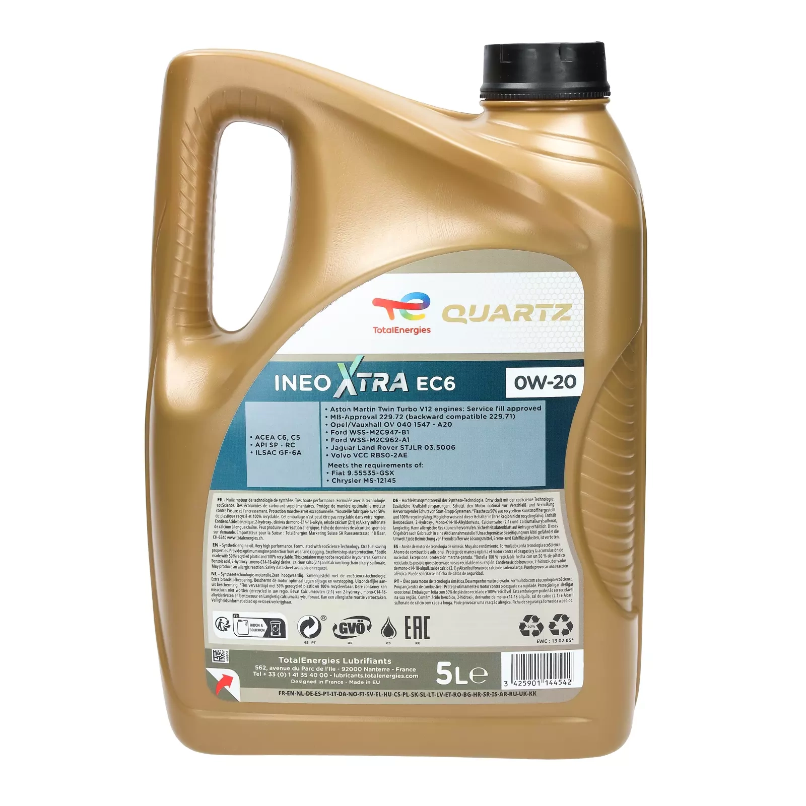 Моторное масло Total Ineo XTRA EC6 0W-20, 5 л