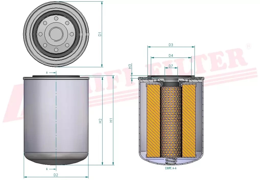 Фильтр моторного масла HIFI FILTER SO 10008
