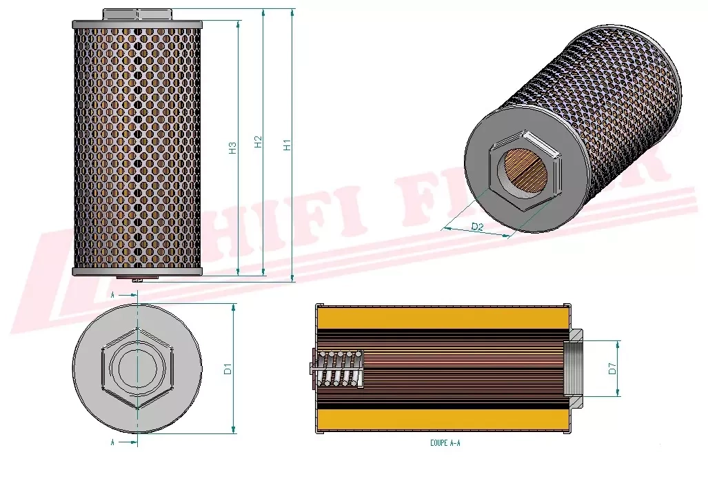Гидравлический масляный фильтр HIFI FILTER SH 60916