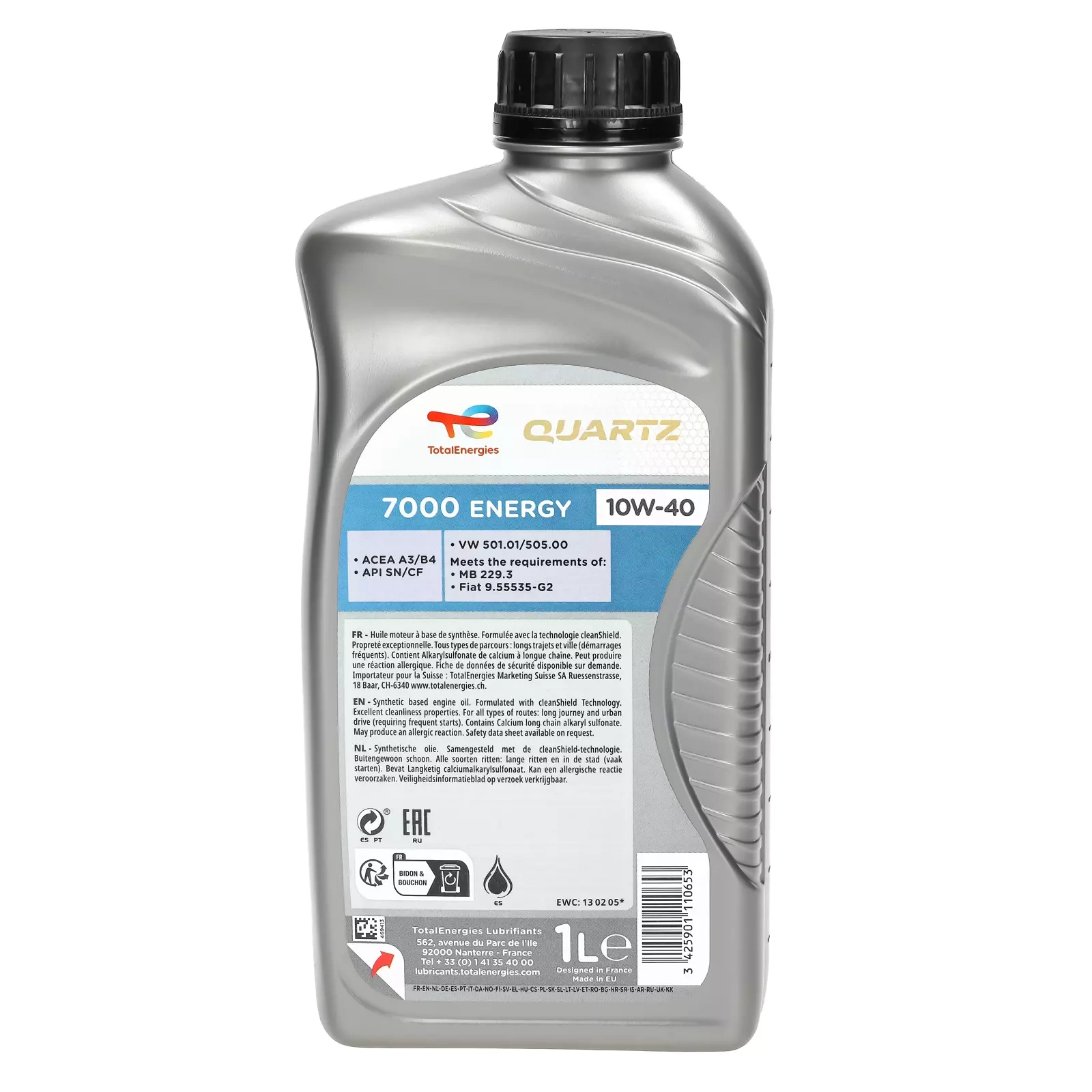Моторное масло Total Quartz 7000 Energy 10W-40, 1 л