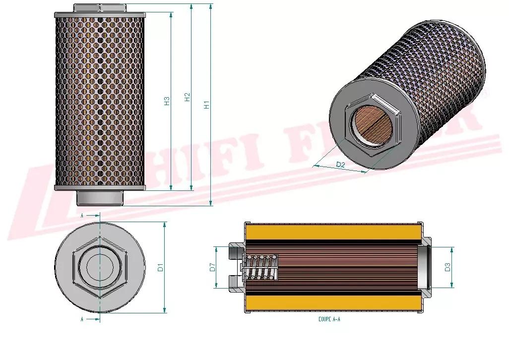 Гидравлический масляный фильтр HIFI FILTER SH 60014