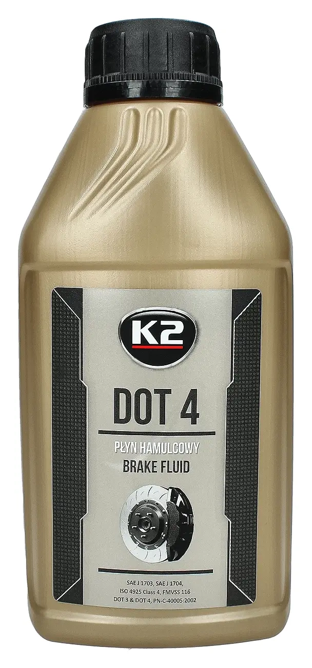 Тормозная жидкость K2 DOT - 4, 0,5 л