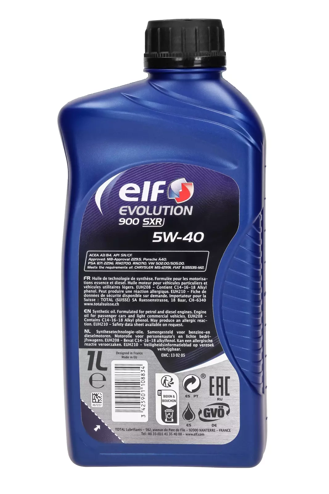 Моторное масло Elf Evolution 900 SXR 5W-40, 1 л