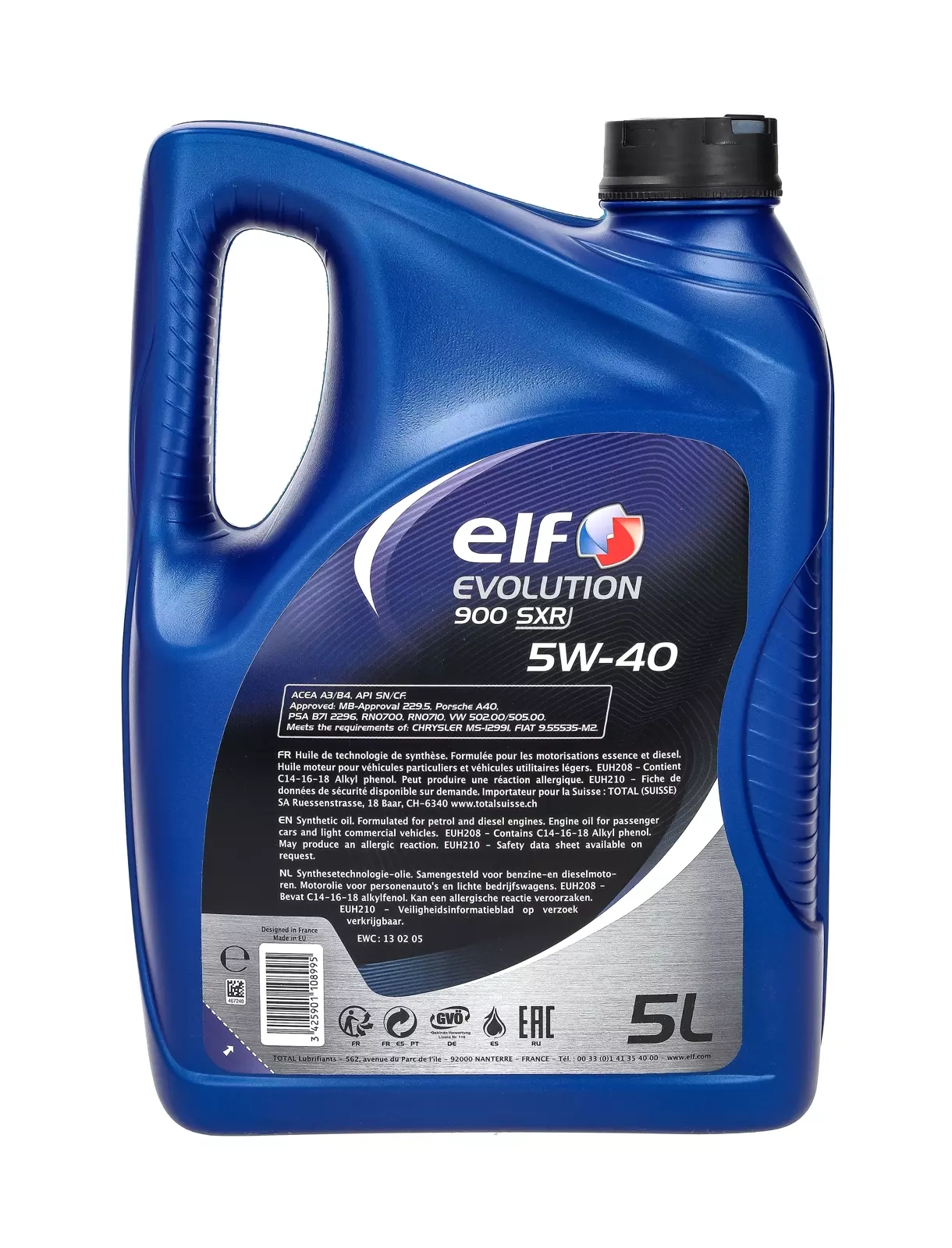 Моторное масло Elf Evolution 900 SXR 5W-40, 5 л
