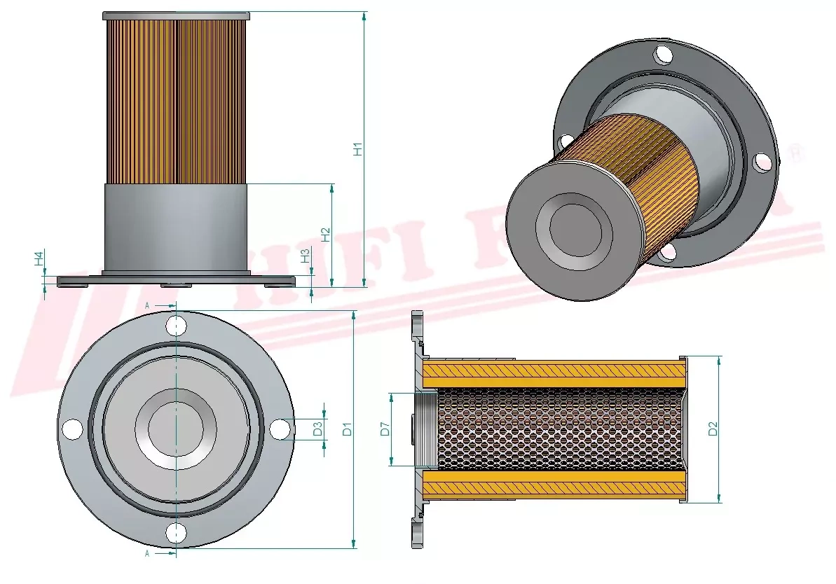 Гидравлический масляный фильтр HIFI FILTER SH 60455