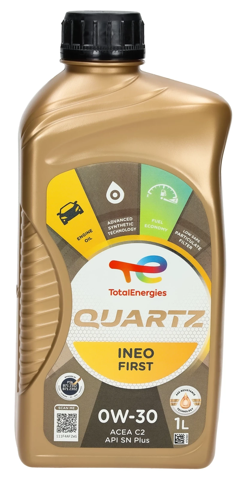 Моторное масло Total Quartz Ineo First 0W-30, 1 л