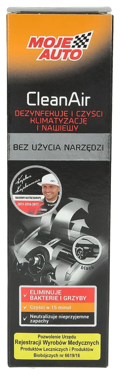 Освежитель воздуха и вентиляционных отверстий my AUTO CleanAir Black, 150 мл