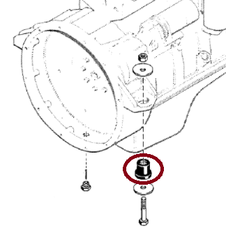 Задняя подушка двигателя CASE 580K 580SK D133316 CNH