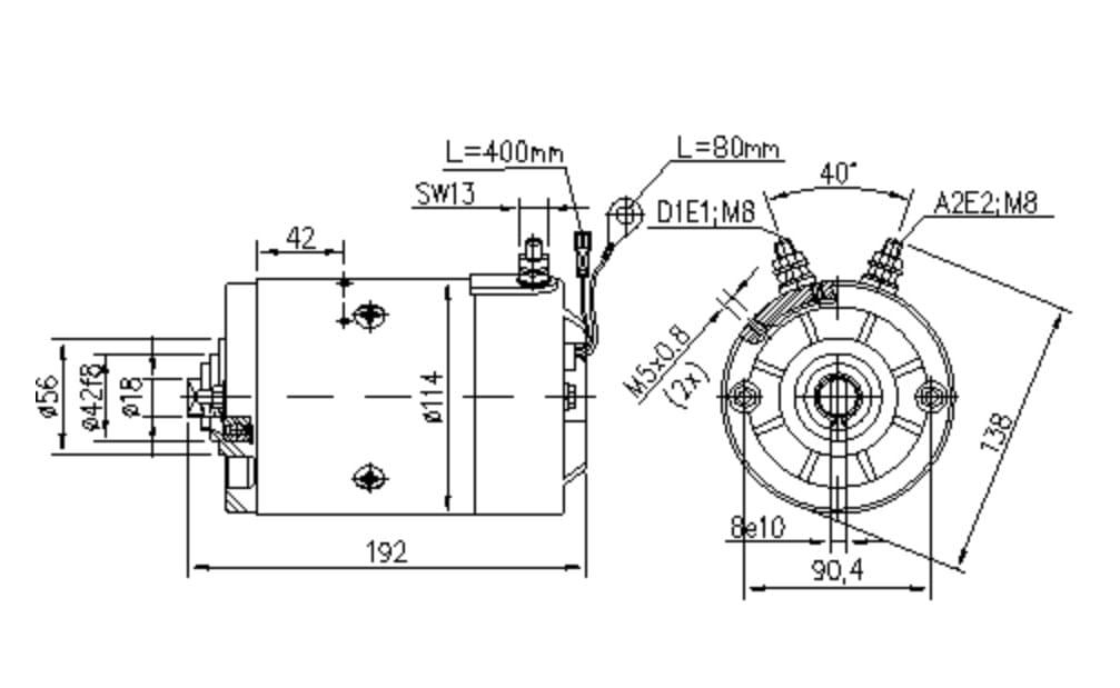 Двигатель Искра 24 В 5,5 кВт 11.214.210 AMP5610