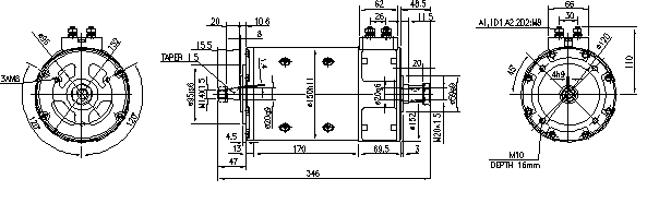 ДВИГАТЕЛЬ ИСКРА 24 В 1,1 кВт 11.214.235 AMP4640