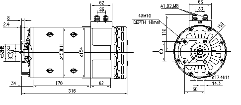 ДВИГАТЕЛЬ SPARK 24 В, 3,0 кВт 11.214.269 AMP4661