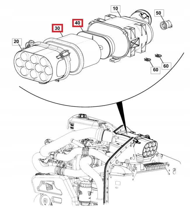 Комплект воздушных фильтров JCB 333 / D2696 + 32/925683