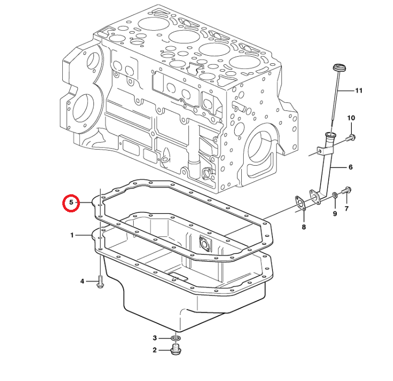 Прокладка масляного поддона VOLVO BL61 BL71