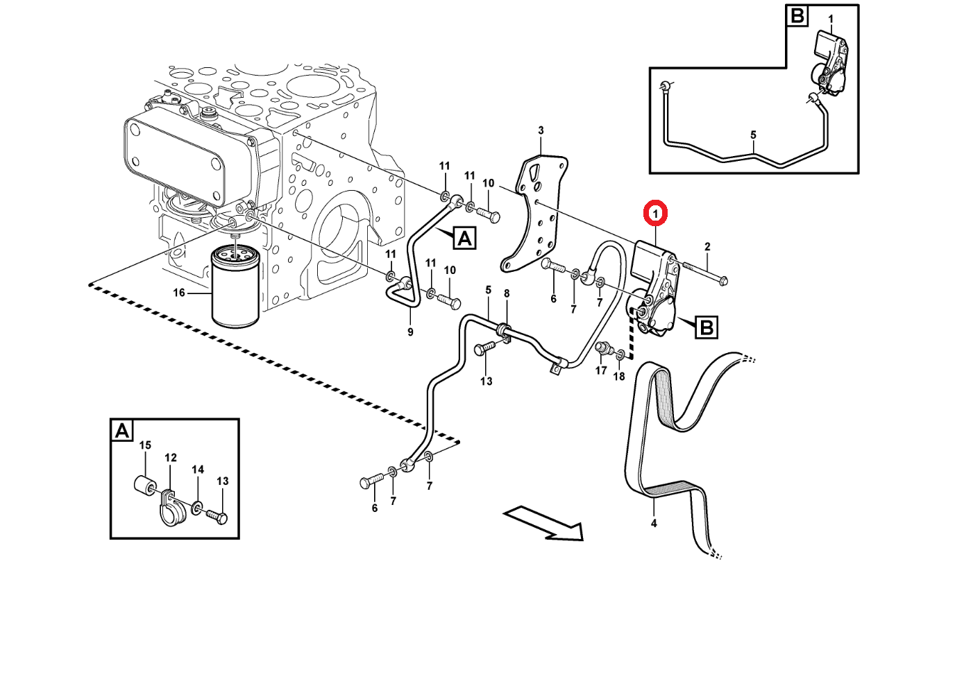 ТОПЛИВНЫЙ НАСОС ДЛЯ VOLVO РЕМЕНЬ EW145 EW160 EW200