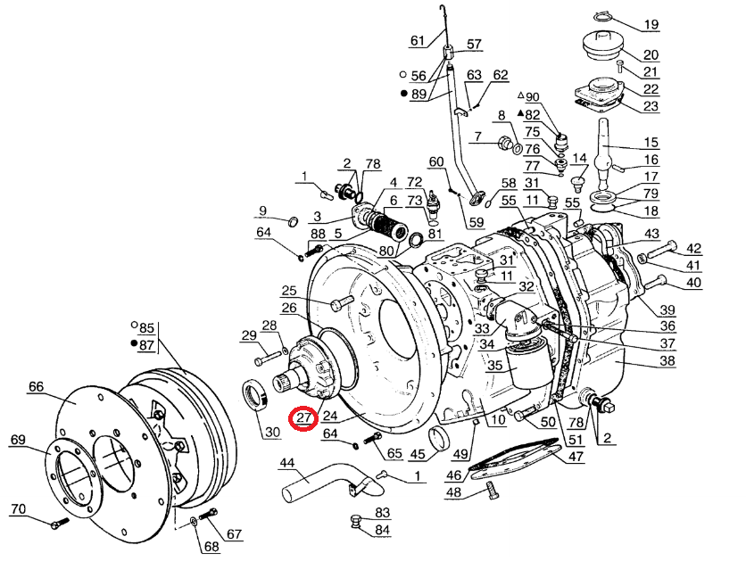 НАСОС КОРОБКИ ПЕРЕДАЧ MANITOU MLT MT OEM 109989 561930