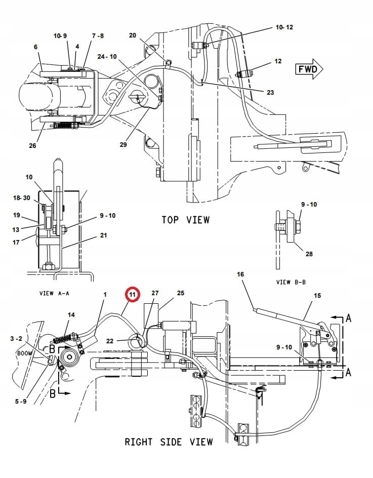 ТРОС ДЛЯ БЛОКИРОВКИ РУКИ CAT 428 B C