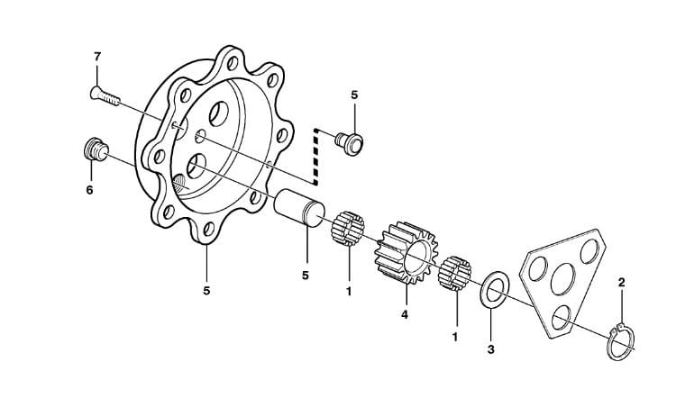 ПЕРЕДНИЙ СПУТНИКОВЫЙ ТОРМОЗ VOLVO BL60 BL61 CARRARO