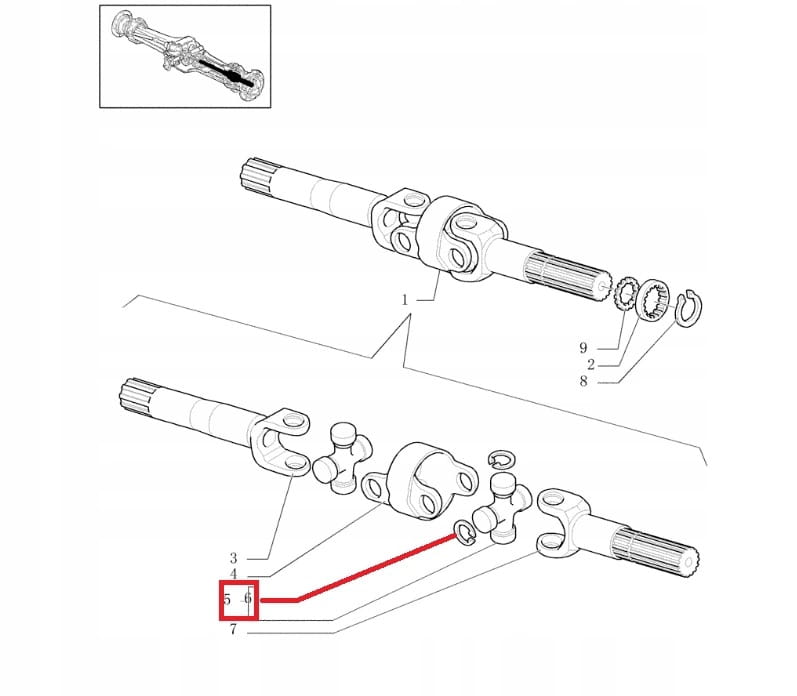 Короткий чехол для полуосей 580SR OEM