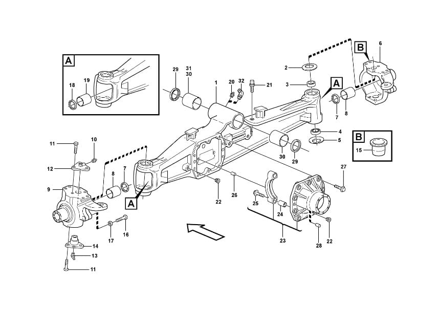ВЕРХНИЙ ПОДШИПНИКОВЫЙ УЗЕЛ VOLVO BL70 BL71 CARRARO