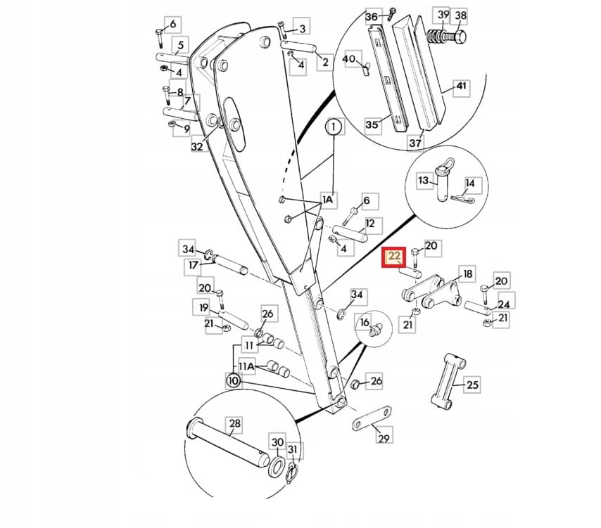 ШТИФТ ПРИВОДА КОВША JCB 3CX 4CX